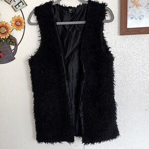 Windsor Black Fuzzy Outerwear
